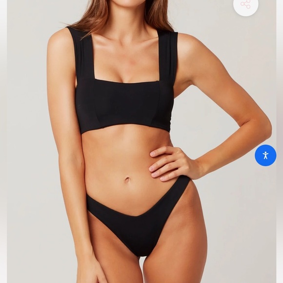 🆕 2pc REVOLVE X L*SPACE PARKER TOP & WHIPLASH BOTTOMS BITSY CUT IN BLACK - Picture 3 of 8